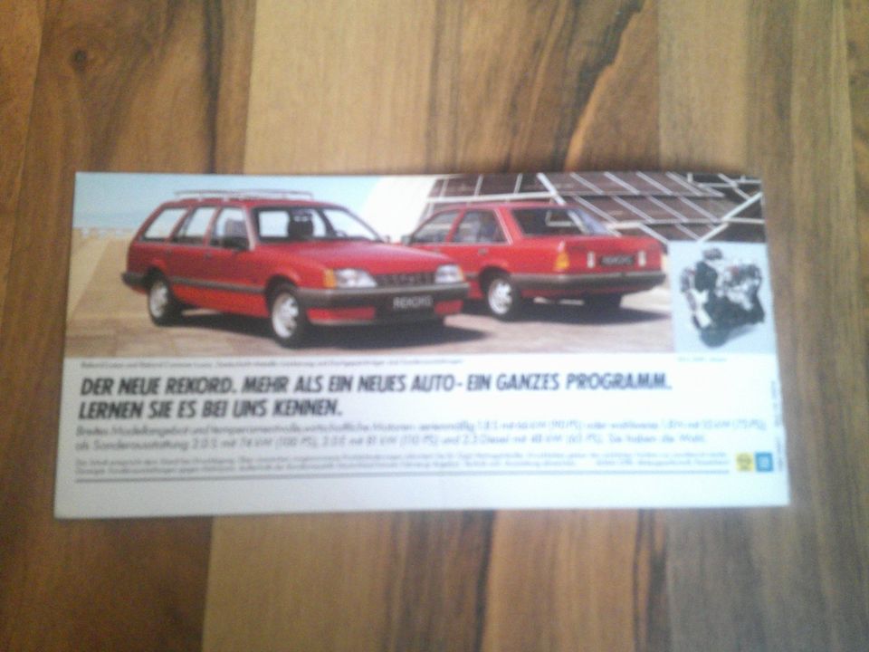 Opel Rekord E2 Prospekt von 10/1982 sehr selten + neuwertig !! in Bovenden