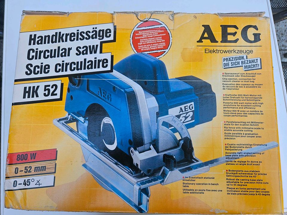 AEG Handkreissäge HK 52 .. 800 Watt in Lübeck