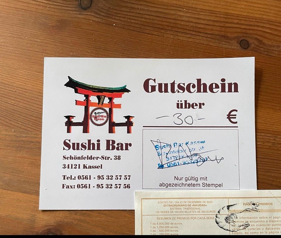 Gutschein Sushi Bar Kassel, Restaurant in Niestetal