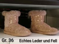 Echtleder 36 Lammfell Mädchen Leder Lammfellstiefel Winterstiefel Hessen - Zierenberg Vorschau