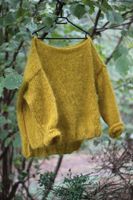 Feiner edler mohair Pullover one size handgestrickt senf gelb neu Niedersachsen - Lilienthal Vorschau