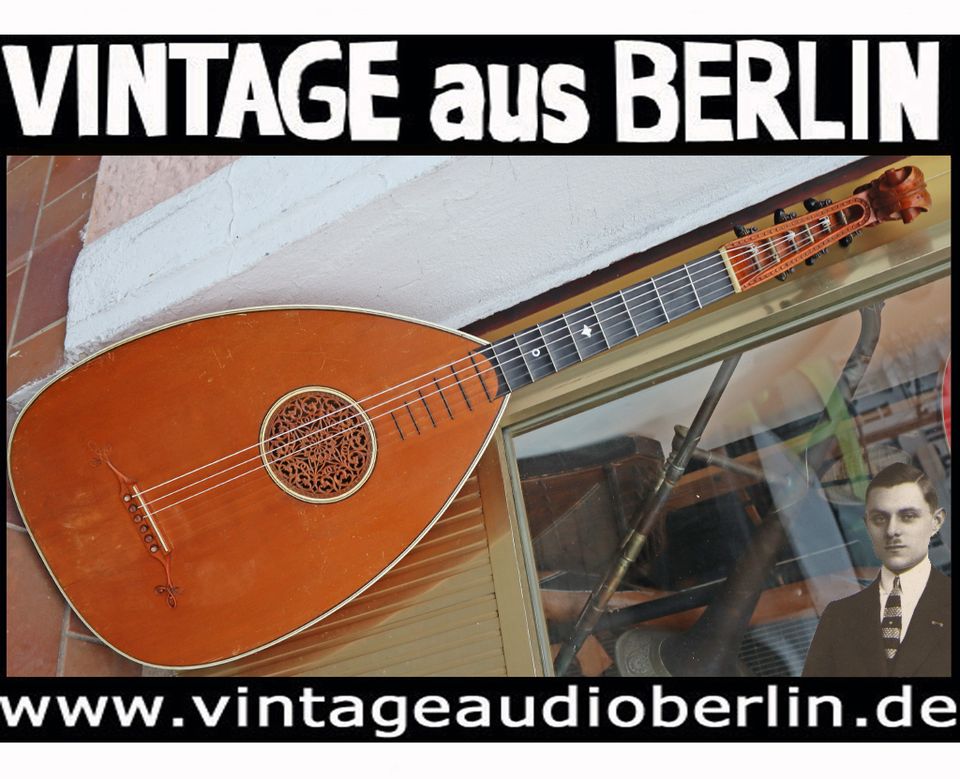 aufwendig gefertigte antike Gitarrenlaute aus Markneukirchen in Berlin