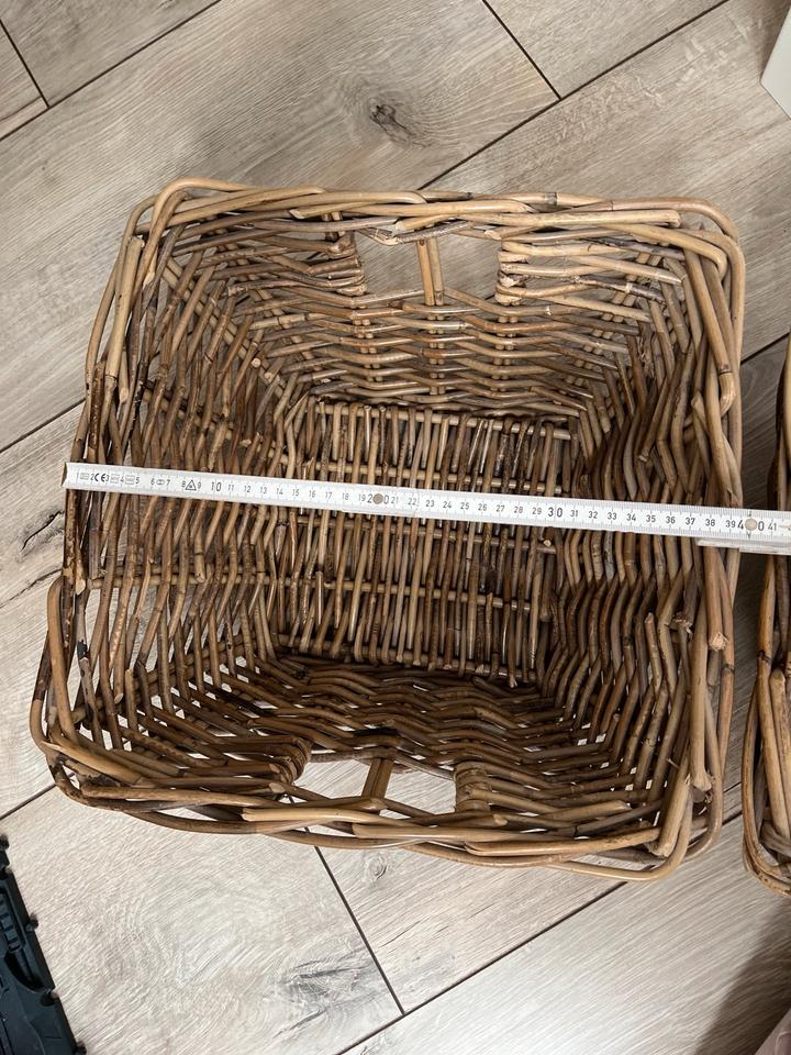 Rattankörbe 2er Set / Ikea - Aufbewahrung Korb Shabby chic in Gadebusch