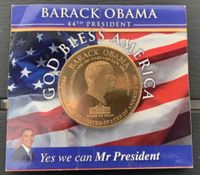 Folder Medaille Barack Obama 44th President USA Münze Hessen - Egelsbach Vorschau