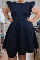 Kleid/ Rüschen Arm Kleid dunkelblau gr. 48/50 Sachsen - Chemnitz Vorschau