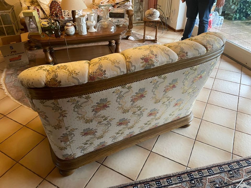 Sofa-/ Couchgarnitur 80/90er, Massivholz in sehr gutem Zustand in Püttlingen