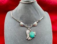 Indianer Schmuck Halskette Collier 925 Silber Türkis Herz wneu Baden-Württemberg - Ulm Vorschau