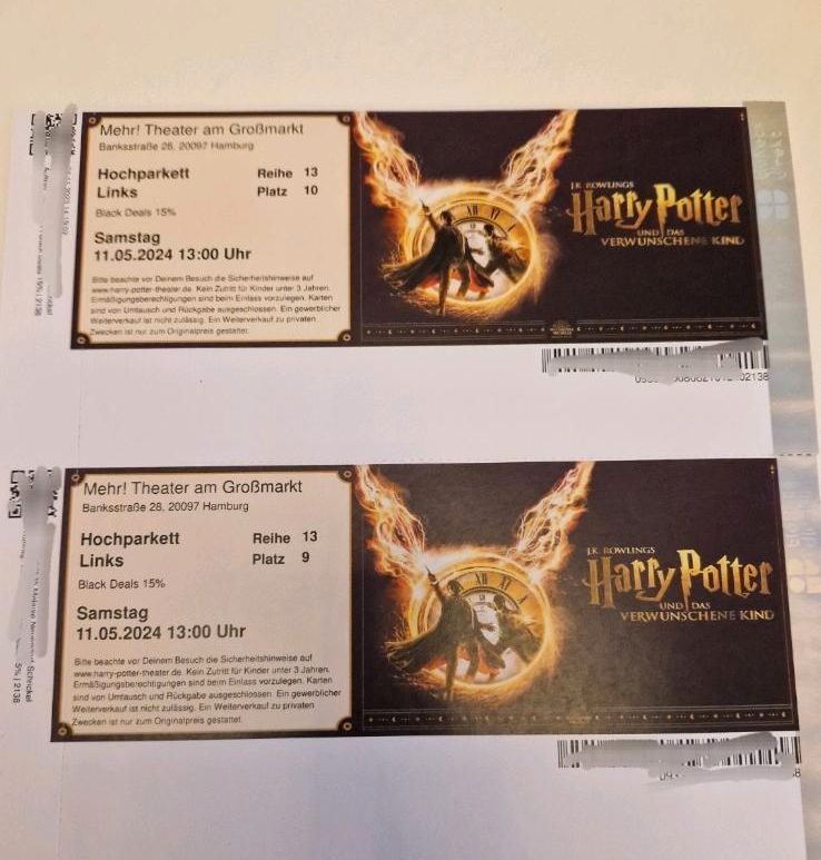 Tickets Harry Potter und das verwunschene Kind - 11.05.2024 in Erfurt