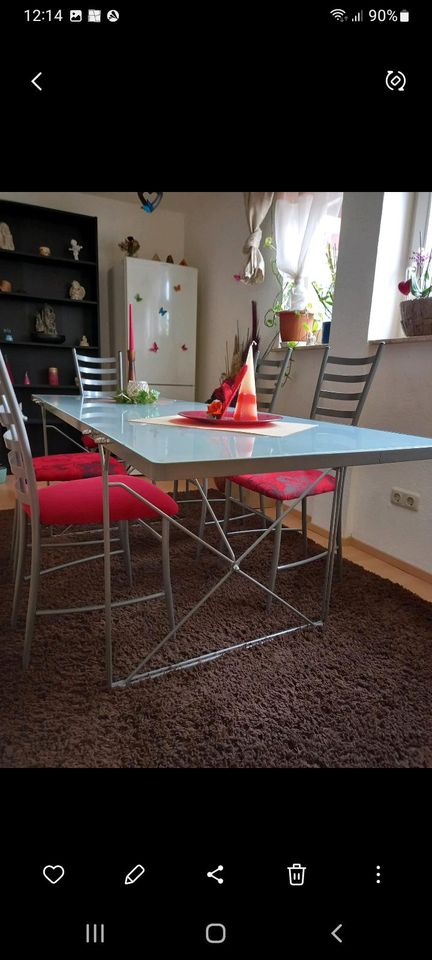 Esstisch mit 8 Stühlen in Grünberg
