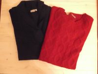 ⭐ Pullover Longpullover 2-er Set blau+rot mit Zopfmuster 44/46 Nordrhein-Westfalen - Frechen Vorschau