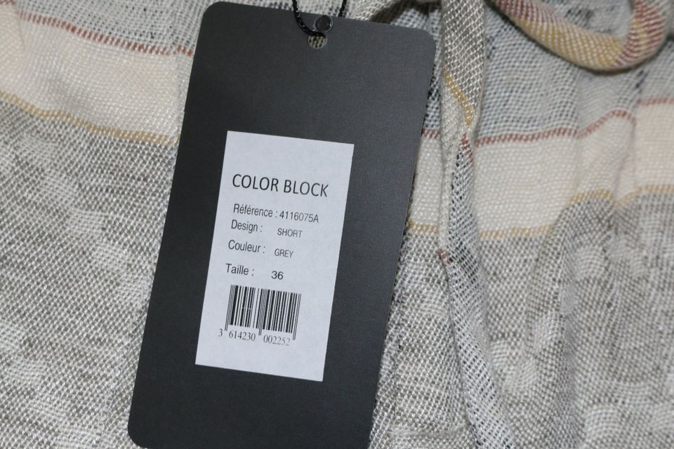 Hot Pants Neu Color Block Gr.36 Kurze Hose 45% Leinenanteil in Herzebrock-Clarholz