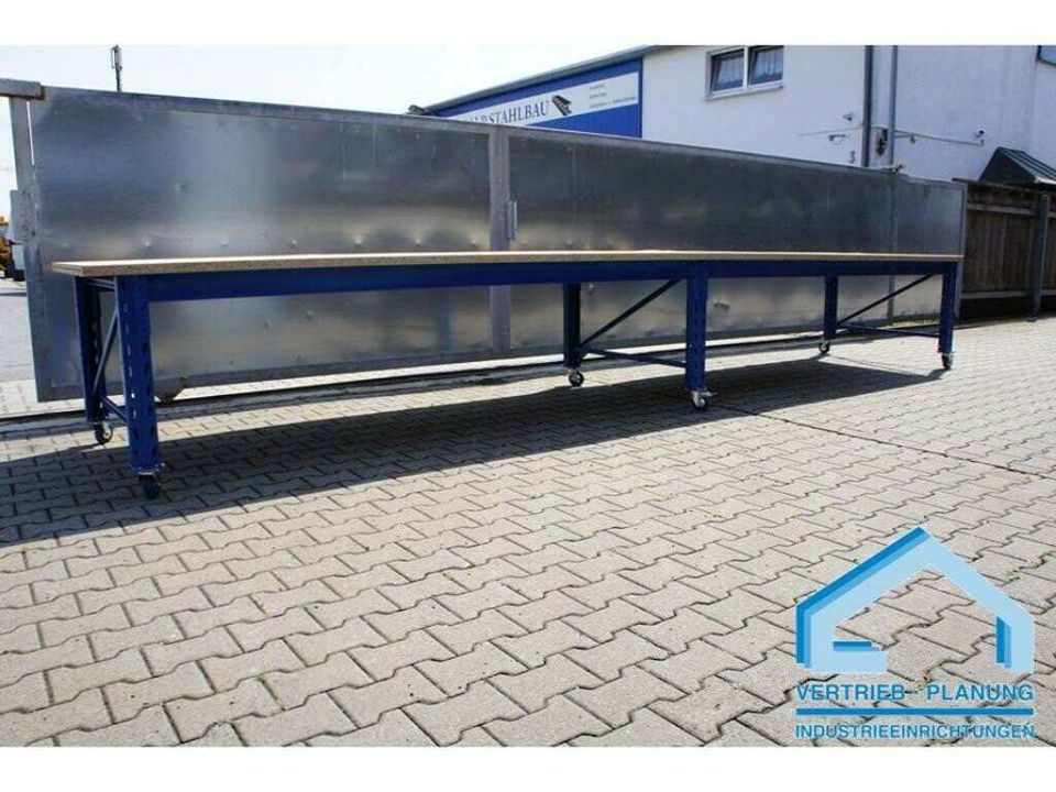 Arbeitstisch Packtisch Werkbank - fahrbar 6000 x 1200 x 940 mm h in Frankenthal (Pfalz)