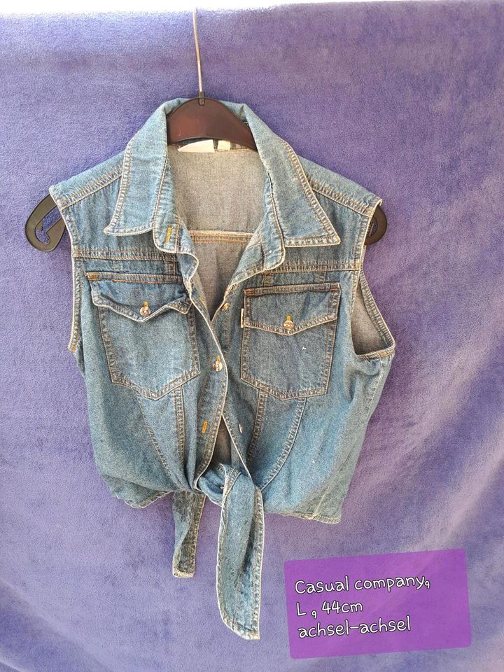 Jeans Weste Jacke  s m l XL binden Rock in Scheßlitz