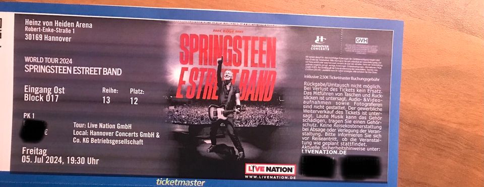 2 Tickets Bruce Springsteen Hannover 5.7.2024 in Berlin