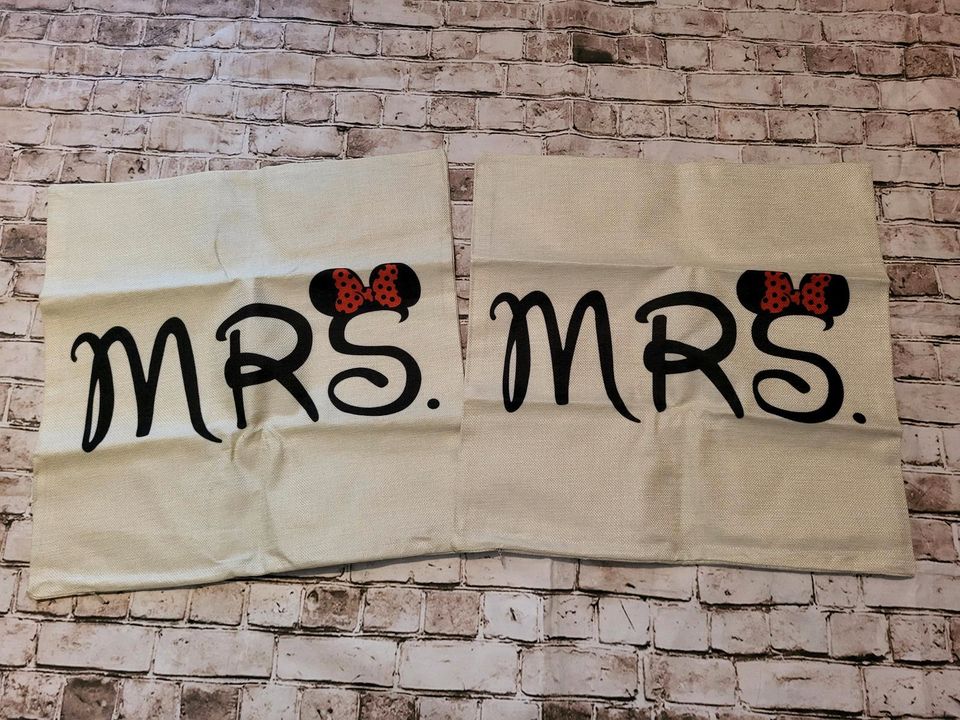 Disney Minnie Maus Mouse Mrs. & Mrs. Kissenbezüge Kissen Hochzeit in Ebstorf