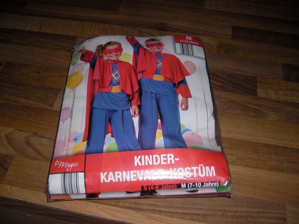 Kinder Karnevalskostüm  Superheld Gr. M (7 -10 jahre in Burgheim