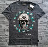 PHILIPP PLEIN HERREN T-SHIRT ROUND NECK SS "STARS AND SKULL" / L Hessen - Ober-Mörlen Vorschau