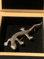 Antike Brosche Salamander Gecko mit Markasiten Silber 830 Berlin - Spandau Vorschau