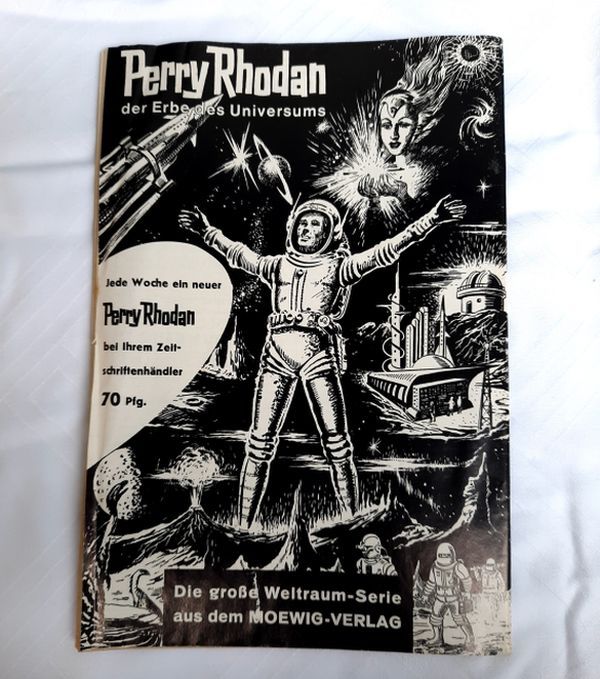 Perry Rhodan Heft – Nr. 1 „Unternehmen Stardust“ von 1988 in Rust