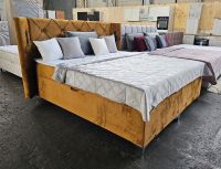 Boxspringbett 180x200 cm Focus Samtoptik Senfgelb Bettkasten LED Bielefeld - Bielefeld (Innenstadt) Vorschau