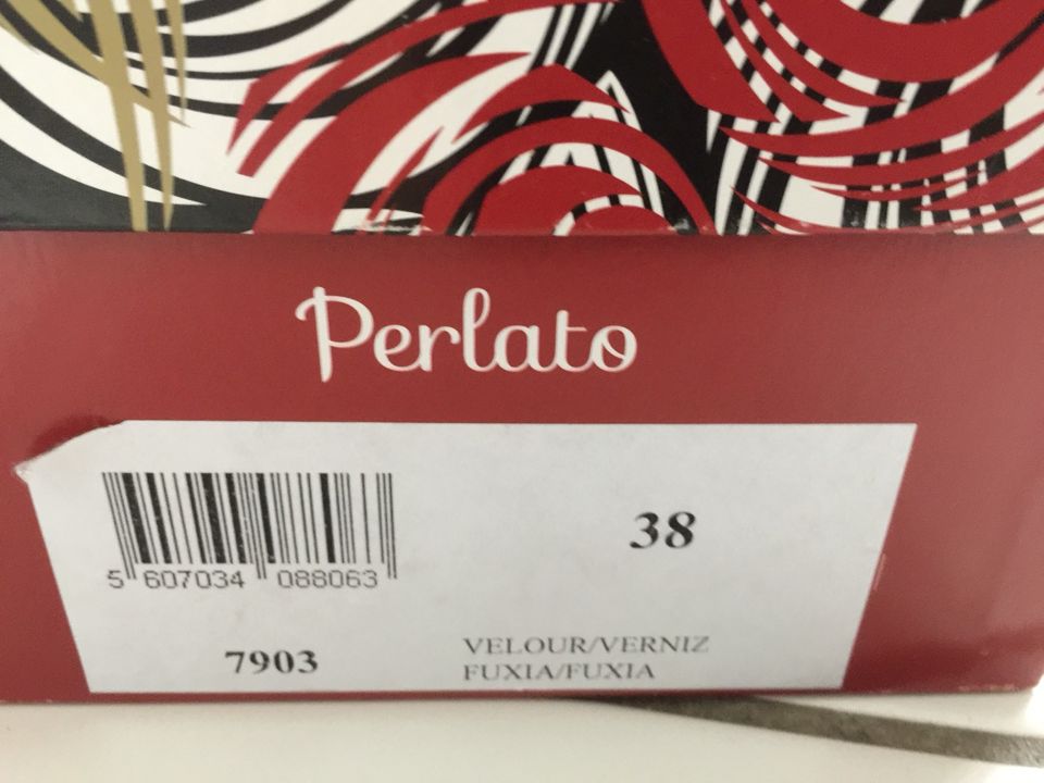 PERLATO Pumps echtes Veloursleder pink, Blockabsatz, 38, NEU! in Kaltenkirchen