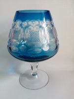 Blau Überfang Kristall Vase mit handgeschliefenem Muster Ludwigslust - Landkreis - Pampow Vorschau