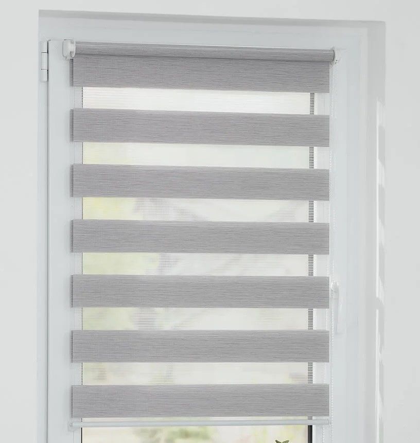 Duo-Rollo Fensterrollo grau, ca.76x150cm, Klemmfix, ohne bohren in Unterschleißheim