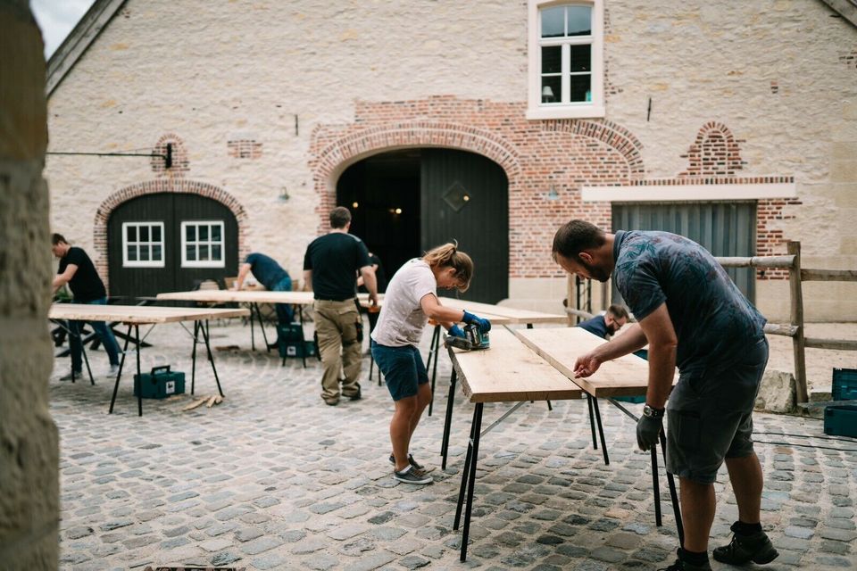 Workshop Traumtisch selbst gebaut Holz Tisch Geschenk Event in Bielefeld