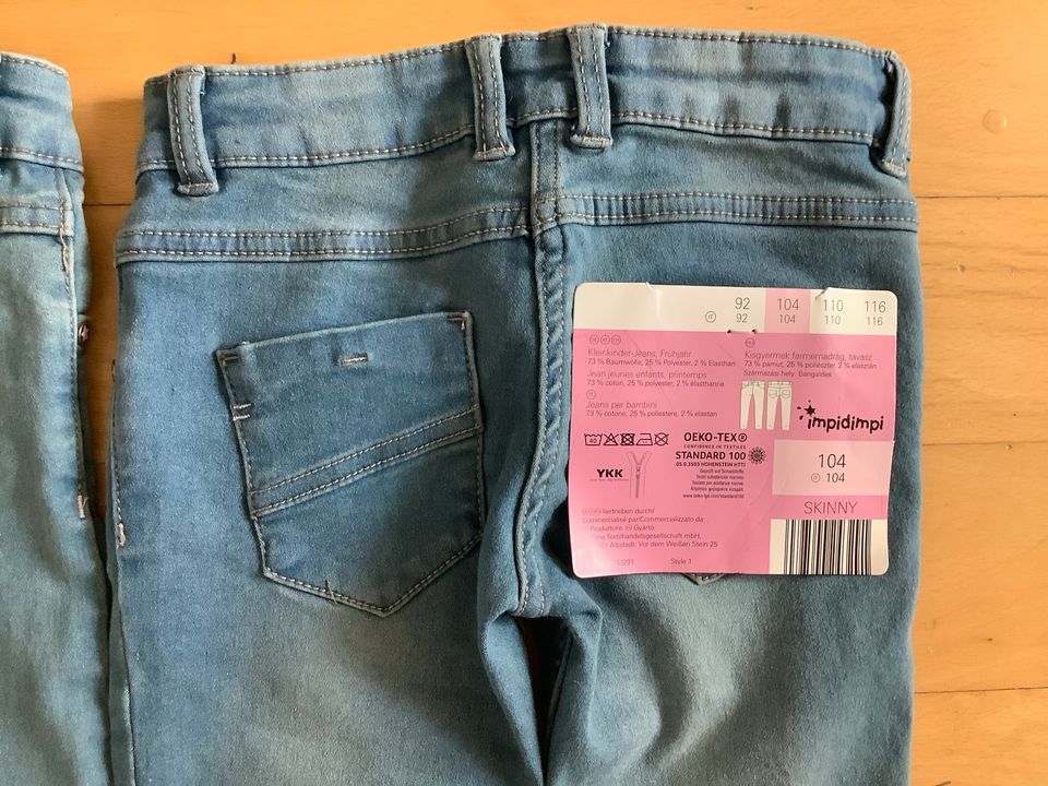 2 x Jeans Stretch blau 104 Impidimpi NEU in Landshut