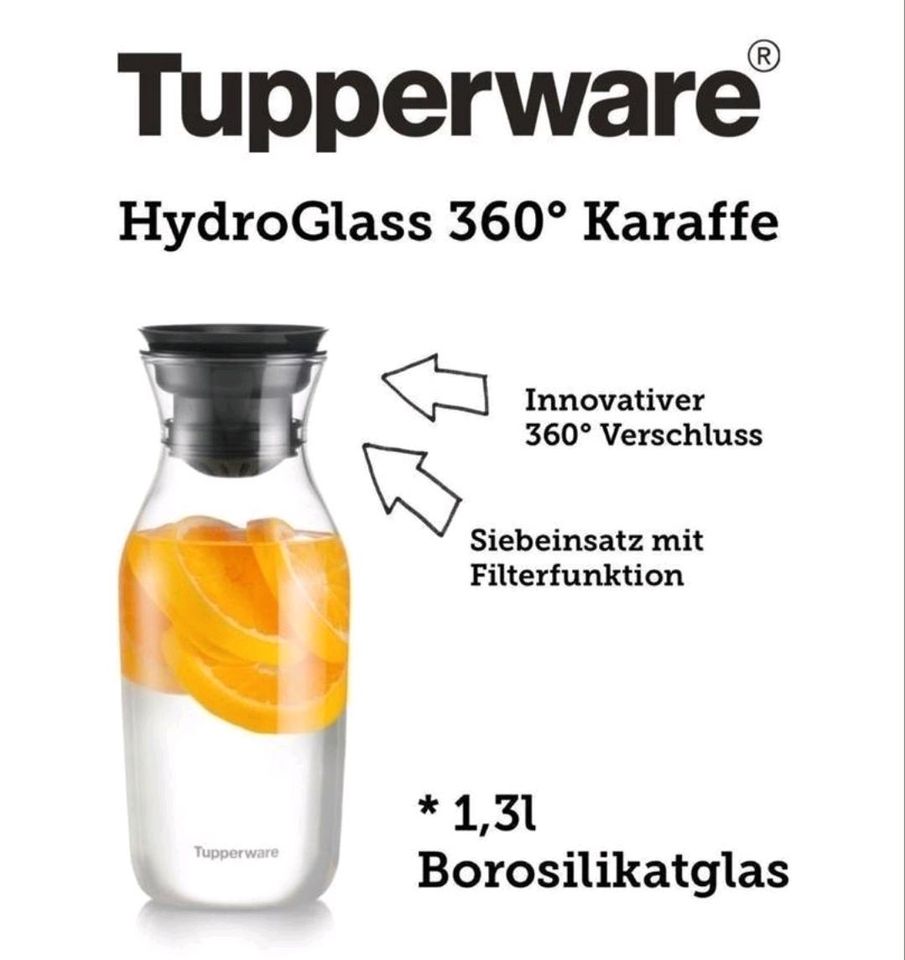 HydroGlass Karaffe 1,3l Tupperware neu in Ismaning