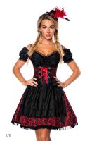 Dirndline Dirndl 3-tlg rot schwarz Kostüm Oktoberfest Halloween Baden-Württemberg - Kappel-Grafenhausen Vorschau