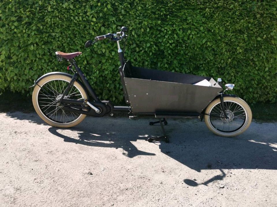 Lastenrad Bakfiets schwarz Cargo long e-bike in Lüdershagen