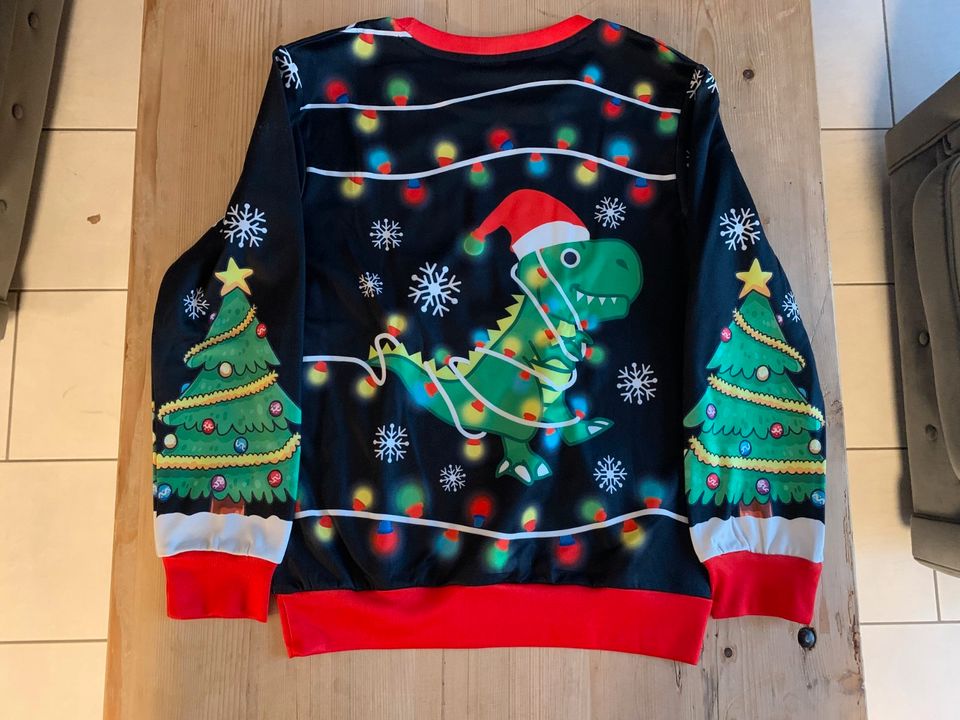 Cooles Weihnachts-Sweatshirt Dinosaurier Größe etwa 140 in Bonn