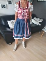 Dirndl  rot kartiert komplett mit Bluse und Tasche 36 Baden-Württemberg - Köngen Vorschau