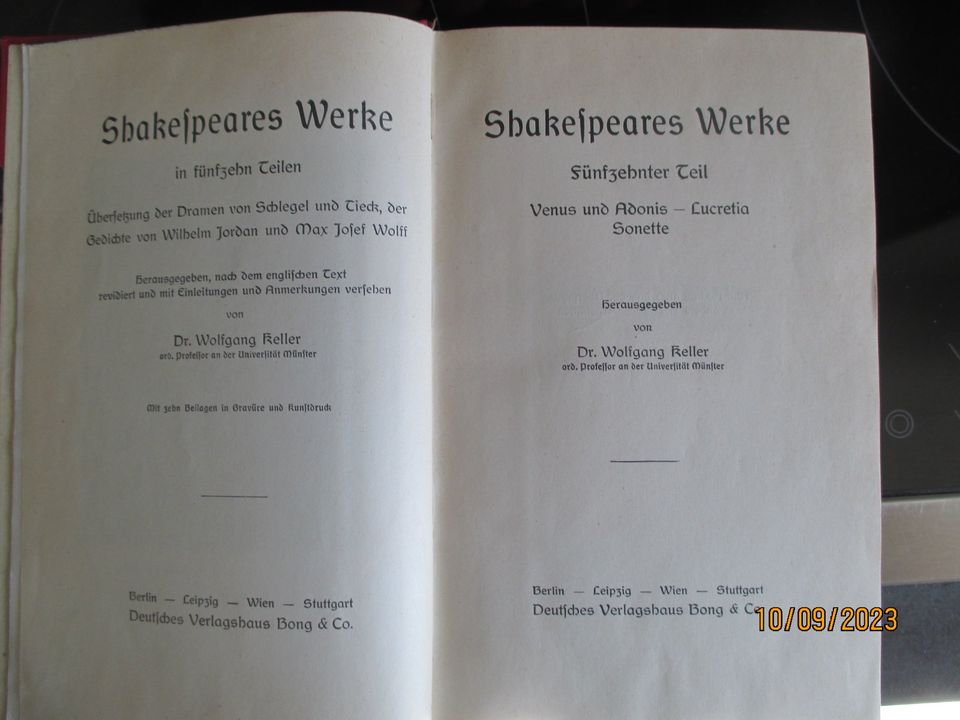 Shakespeares Werke 1-15 in Aschaffenburg