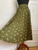 zara Satinrock Plisseerock Faltenrock XS 34 grün Tiger Maxi Brandenburg - Potsdam Vorschau