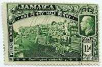 Jamaica Postage, One Penny-Half Penny, dkl.-grün, sehr alt!!! Nordrhein-Westfalen - Lippstadt Vorschau