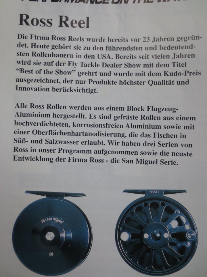 Fliegenrolle San Miguel The Ross Reel # 3 mit E-Spule in Wolfhagen 