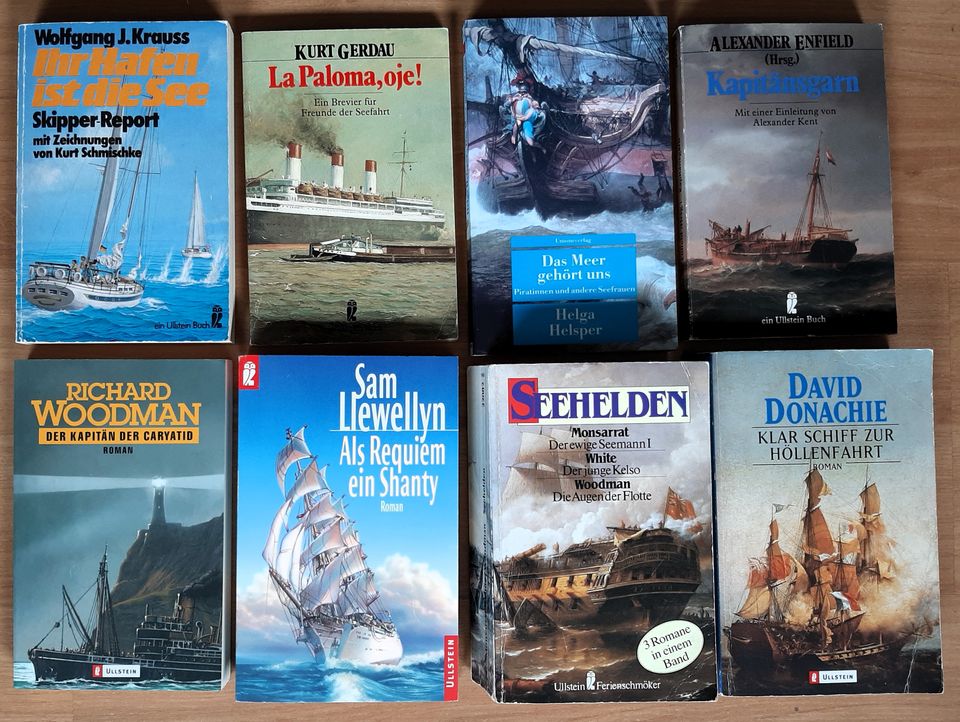 8 Bücher Seefahrt, Segelschiff- u. Segelboot-Abenteuergeschichten in Hamburg