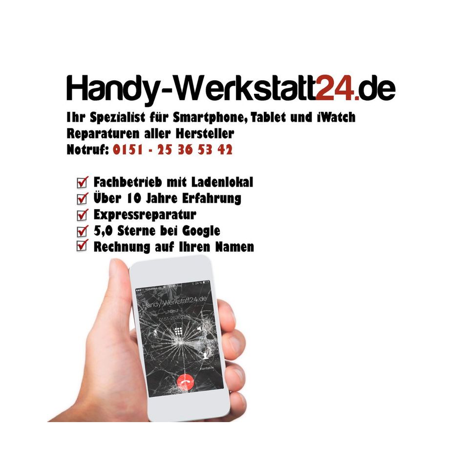 iPhone Handy 7 8 X XS 11 12 13 14 15 Glas Display Reparatur in Köln