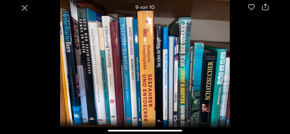 138 Bücher über Seefahrt, Segeln, Schiffe, Romane, Bildbände in Essen