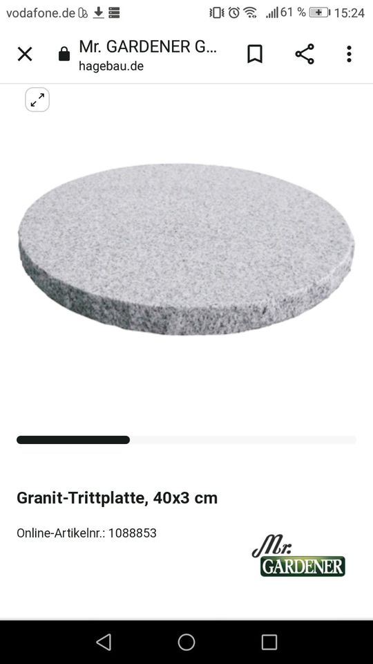 Suche Granittrittstein rund in Moorrege