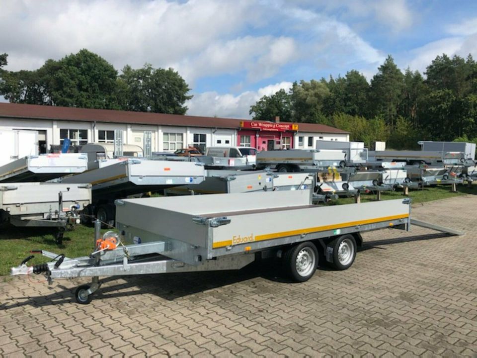 ✅Eduard Auto Transporter 2700 kg 406x200x30cm Rampen Winde 63 S in Schöneiche bei Berlin