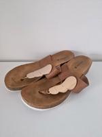Zehentrenner Graceland Deichmann Gr. 40 Gold braun Sandalen Niedersachsen - Stuhr Vorschau