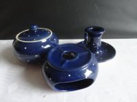 3 x Keramik Rheinsberg blau, Zuckerdose, Kerzenständer Stövchen Rostock - Hansaviertel Vorschau