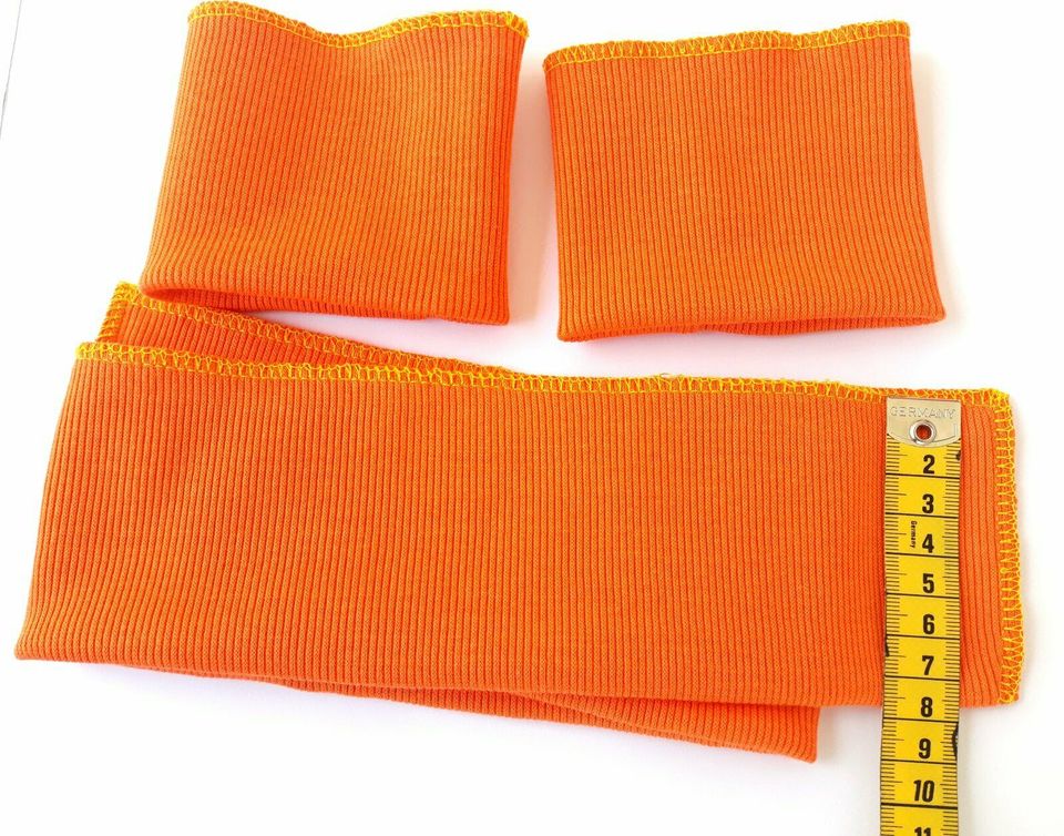 Bündchen Bündchenstoff elastisch 1 Set-3 Tlg. Breite 7,3cm Orange in Hohenstein-Ernstthal