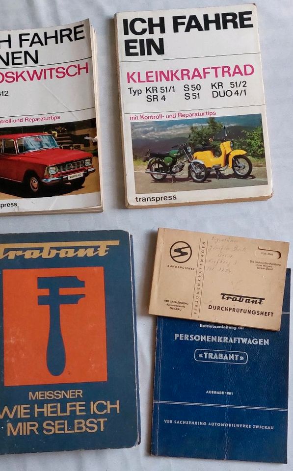 Ich Fahre ein Trabant Moskwitsch Keinkraftrad Bücher DDR in Greiz