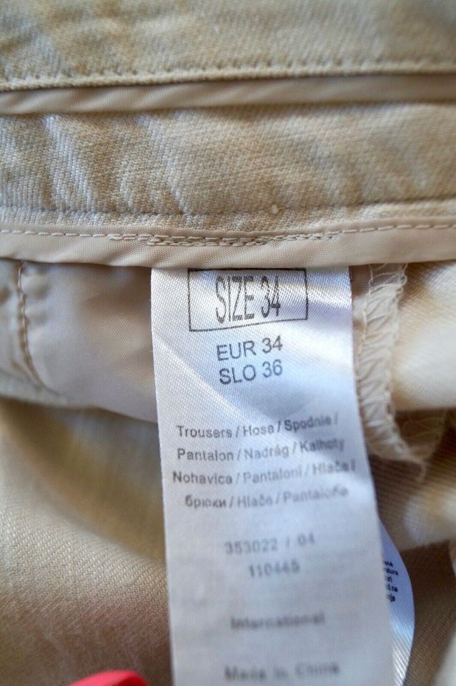 ORSAY Sommeranzug Kostüm Blazer Hose Baumwolle Beige Gr. 34 XS in Dresden