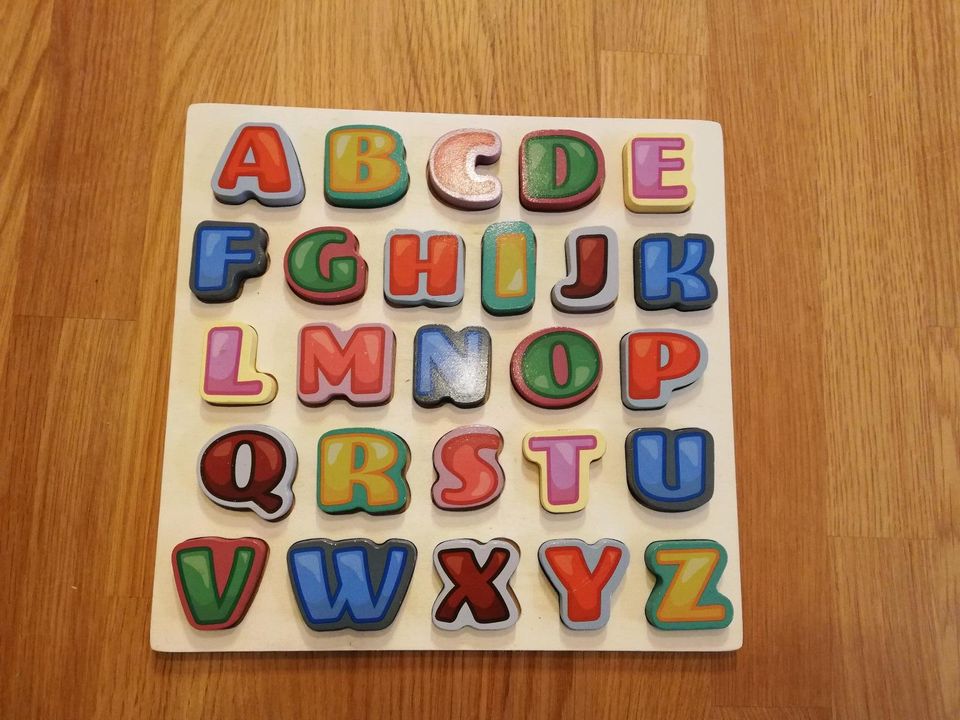 Steckpuzzle ABC, Alphabet in Wehrbleck
