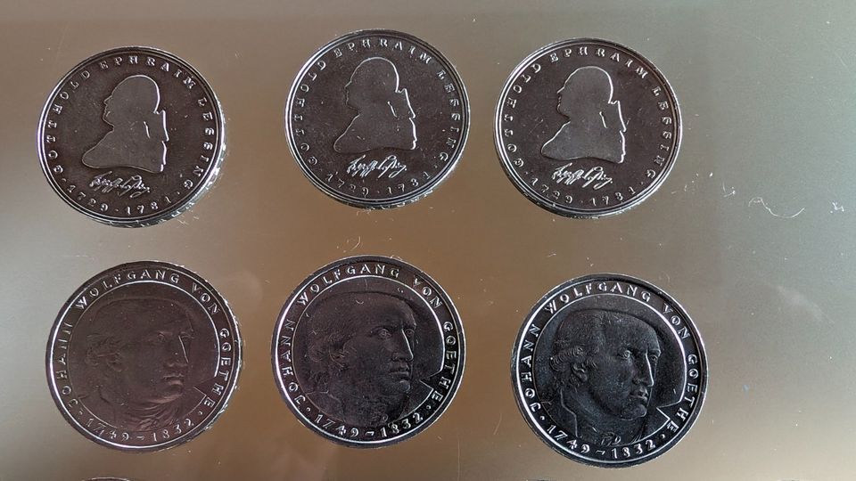 5 DM Münzen Konvolut Jahrgang 1970 + 1981-1986. 24 Stück in Bad König